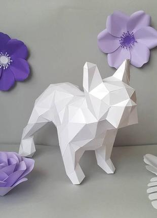 Наборы для создания 3д фигур оригами паперкрафт бумажная модель papercraft бульдог2 фото