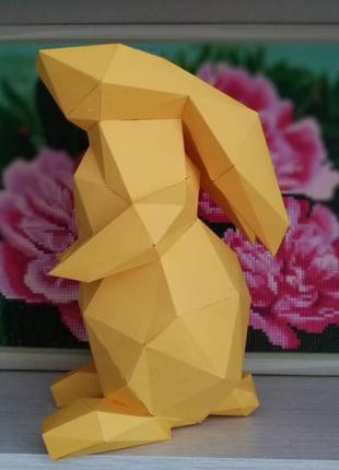 Наборы для создания 3д фигур оригами паперкрафт бумажная модель papercraft заяц