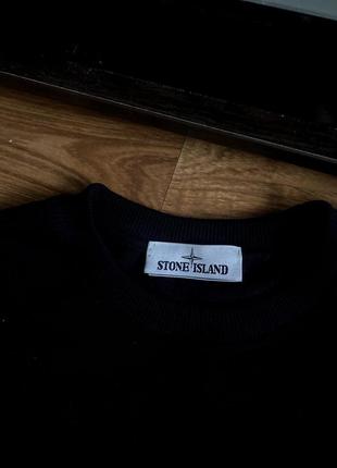 Свитшот худи stone island черный/красный/белый2 фото