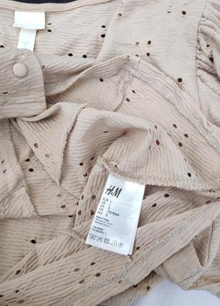 Блуза блузка прошва ✨h&m✨ с объемными рукавами