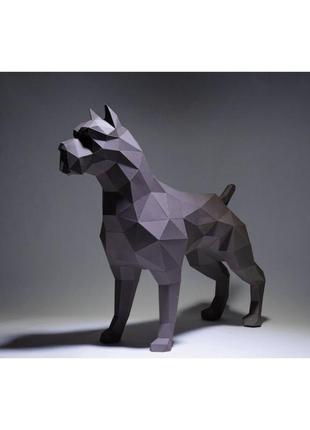 Наборы для создания 3д фигур оригами паперкрафт бумажная модель papercraft питбуль5 фото
