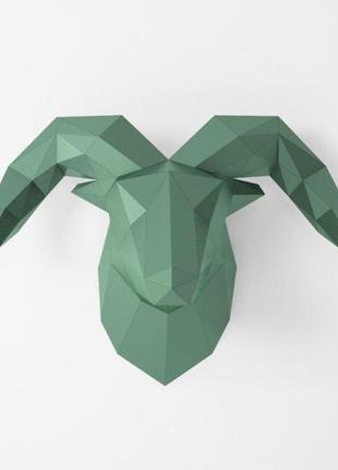 Наборы для создания 3д фигур оригами паперкрафт бумажная модель papercraft голова барана