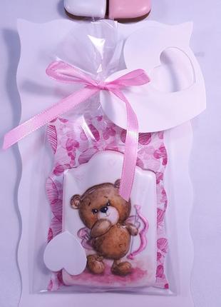 Імбирно-медовий пряник до дня святого валентина. ведмедик.