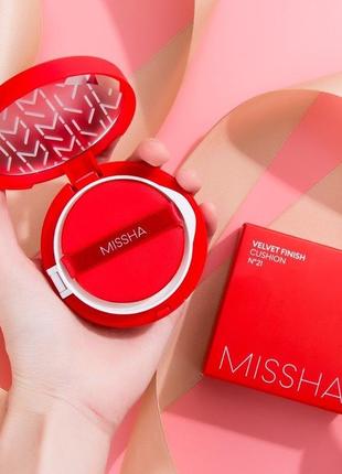 🥰 missha velvet finish cushion spf50+ кушон1 фото