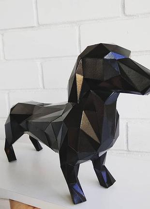 Наборы для создания 3д фигур оригами паперкрафт бумажная модель papercraft такса