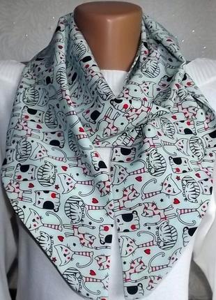 Шарф двусторонний, шарф-частичка, шарф-полумесяц. новый, ручная работа