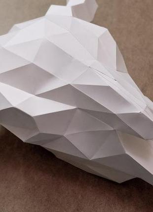 Наборы для создания 3д фигур оригами паперкрафт бумажная модель papercraft череп бизона