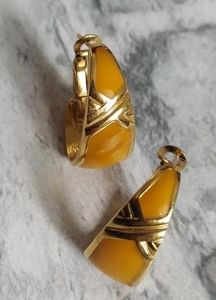 Клипсы эмаль винтаж