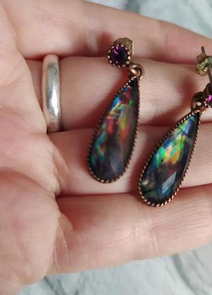 Сережки метал пластик