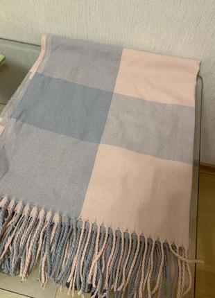 Шарф/платок теплый в клетку