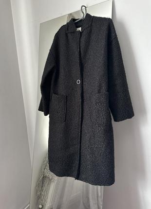 Пальто (без подкладки) из экомеха барашек