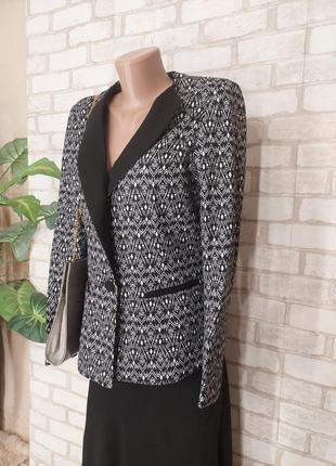 Фирменный amisu нарядный стильный пиджак/жакет в абстракцию, размер л-ка3 фото