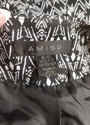 Фирменный amisu нарядный стильный пиджак/жакет в абстракцию, размер л-ка5 фото
