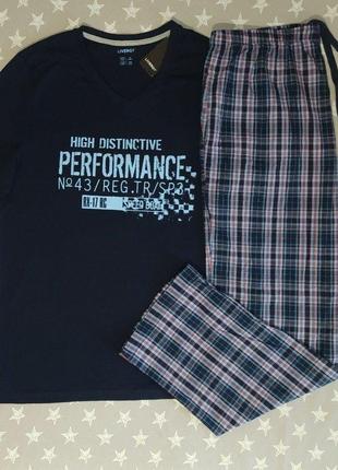 Чоловіча піжама домашній костюм бавовна livergy германія, футболка штани3 фото