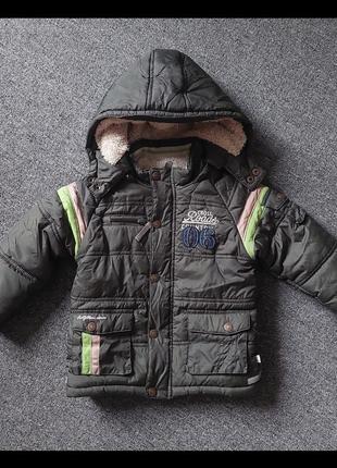Теплая и стильная брендовая куртка на флисе. kanz. нижняя3 фото