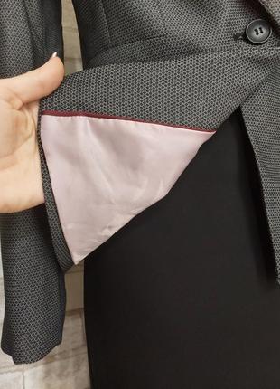 Фирменный next базовый пиджак/жакет в мелкий принт "соты", размер м-ка7 фото