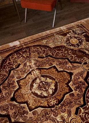 Доріжка килимова акрил кола колір бежевий + коричневий3 фото