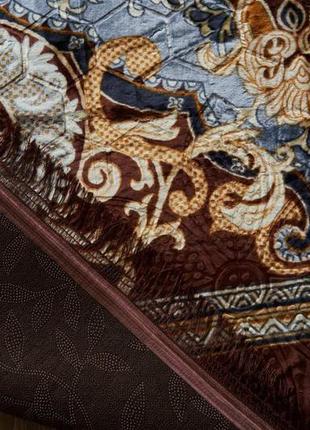 Доріжка килимова акрил кола колір коричневий + синій5 фото