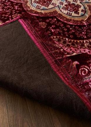 Доріжка килимова акрил композиція колір бордовий3 фото