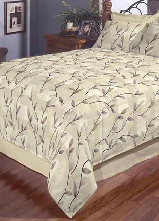 Листики полуторное постельное белье gold