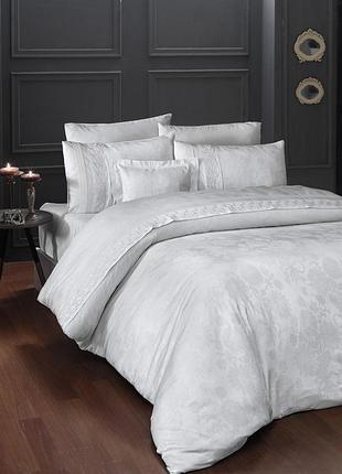 Постельное бельё евро размера first choice v.i.p. satin "buhara - white"  31