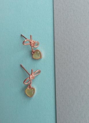 Серьги серебро посеребрение 925 проба гвоздики серьги из посеребра серьги с сердцами