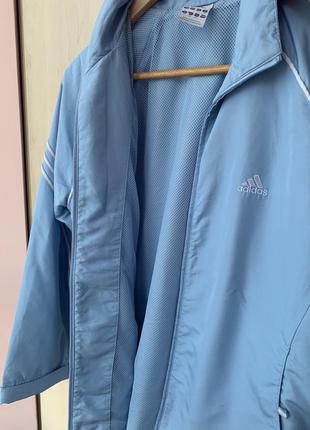 Спортивная кофта на молнии / ветровка в голубом цвете от adidas оригинал3 фото
