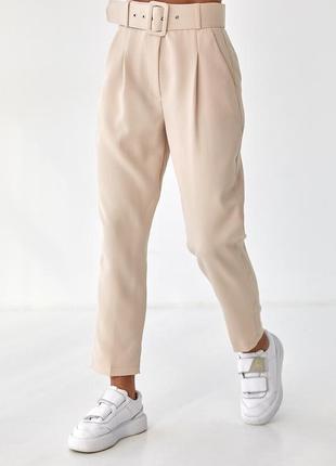 Женские классические брюки с поясом3 фото