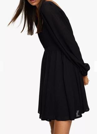 Чорна шифонова сукня р.102 фото
