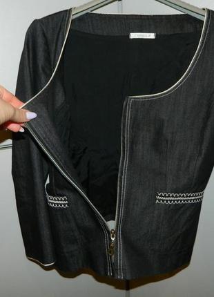 Р. 44-46 качественная женская джинсовая черная куртка пиджак cannella3 фото