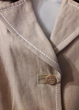 Брендовий льон + бавовна  стильний  піджак жакет  р.40 від  basler8 фото