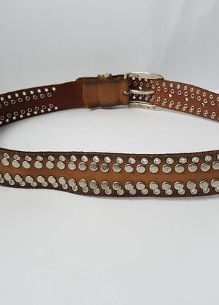 Ремень с заклепками bernd gotz, нижняя, натуральная кожа. 96 см. 39 мм.