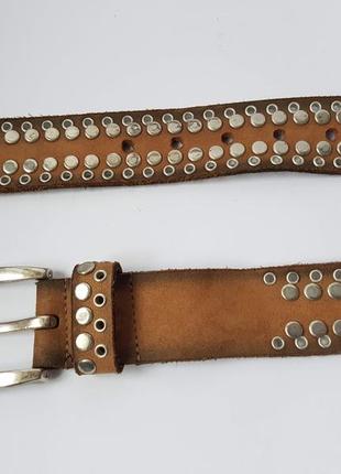 Ремень с заклепками bernd gotz, нижняя, натуральная кожа. 96 см. 39 мм.