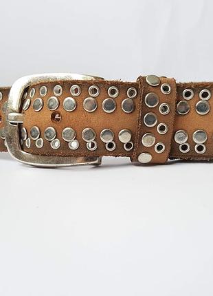 Ремень с заклепками bernd gotz, нижняя, натуральная кожа. 96 см. 39 мм.