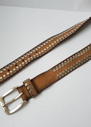 Ремень с заклепками bernd gotz, нижняя, натуральная кожа. 96 см. 39 мм.