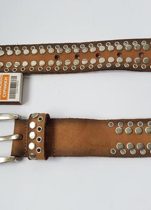 Ремень с заклепками bernd gotz, нижняя, натуральная кожа. 96 см. 39 мм.