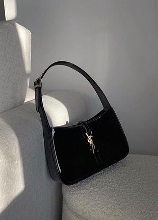 Сумка сумочка ysl yves sain laurent юслив сен лоран кожа коза черная черная тренд багет мода стиль