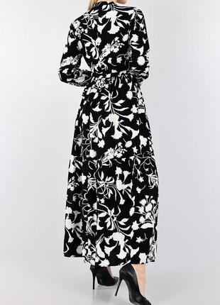 Шикарное,эффектное,элегантное,яркое  штапельное длинное платье9 фото