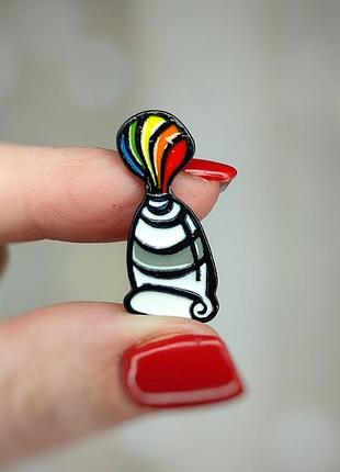 Металлический значок - пин "тюбик краски" (знач0084)