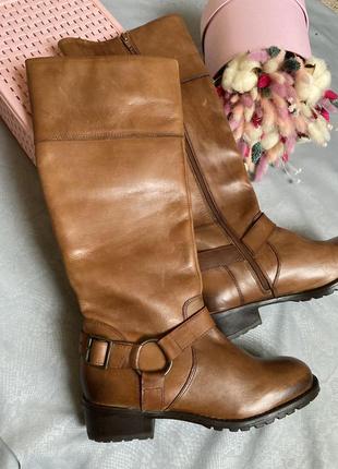 Шкіряні  чоботи сапоги в стилі zara  clarks