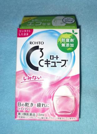 👀 японские капли для глаз нежные, мягкие, подходят для линз rohto c3 cube aqua