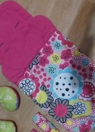 Детский конверт на флисе с рождения до 3х лет