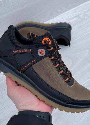 Мужские кожаные кроссовки merrell1 фото