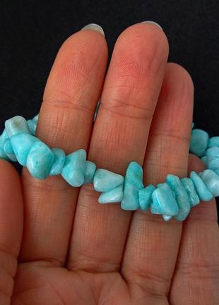 Браслет аквамарин натуральний камінь