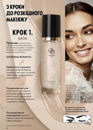 Антивікова основа під макіяж з пребіотичною сироваткою giordani gold 30мл 42118