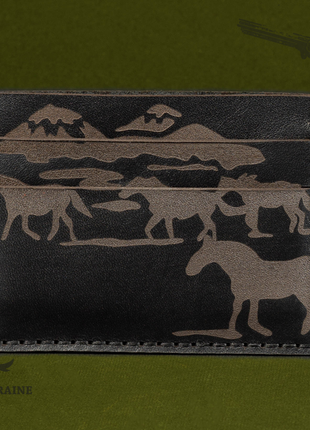 Чорний кардхолдер polly horses black cardholder