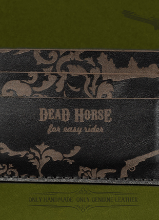 Чорний кардхолдер polly horses black cardholder2 фото