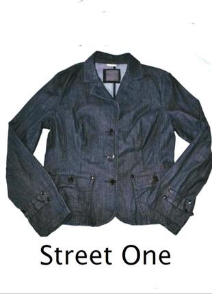 Винтажный джинсовый пиджак street one casual