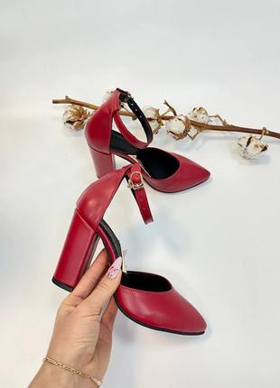 Эксклюзивные туфли из натуральной итальянской кожи и замша женские на каблуке5 фото