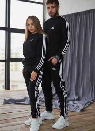 Спортивний костюм adidas унісекс,s, m, l, xl, xxl, червоний чорний